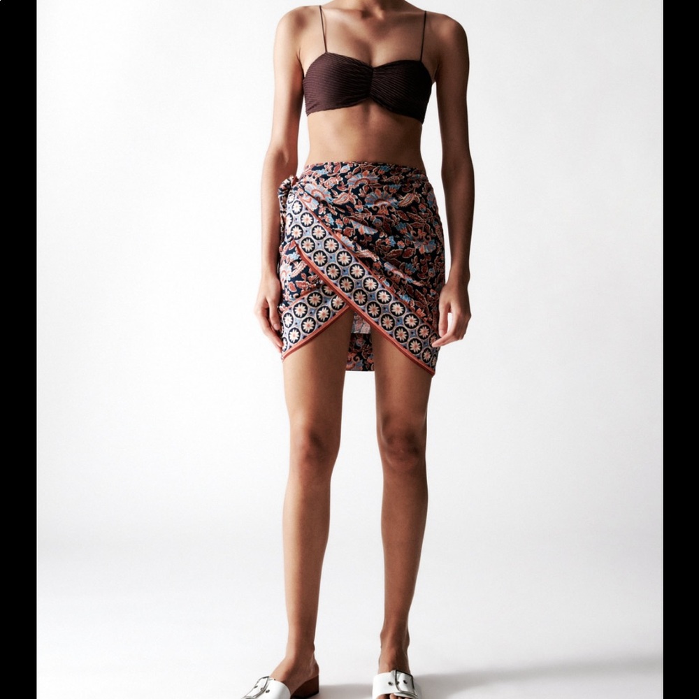 Zara Printed Sarong Skirt